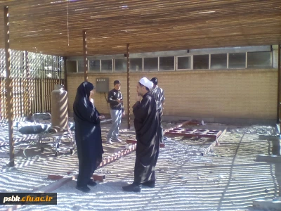 بازدید مسئولین استانی و پردیس شهید باهنر از ساخت فضای تفریحی برا ی دانشجویان مهرماه 97