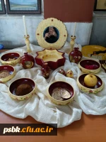 برگزا ری نمایشگاه  ارائه آثار هنری دانشجویان ورودی 94 و97 در سالن اموزشی دانشگاه فرهنگیان 
شامل نقاشی ، پته دوزی . هکس و نقاشی روز سفال . نمد دوزی