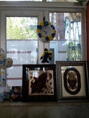 برگزا ری نمایشگاه  ارائه آثار هنری دانشجویان ورودی 94 و97 در سالن اموزشی دانشگاه فرهنگیان 
شامل نقاشی ، پته دوزی . هکس و نقاشی روز سفال . نمد دوزی