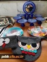 برگزا ری نمایشگاه  ارائه آثار هنری دانشجویان ورودی 94 و97 در سالن اموزشی دانشگاه فرهنگیان 
شامل نقاشی ، پته دوزی . هکس و نقاشی روز سفال . نمد دوزی